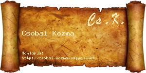 Csobai Kozma névjegykártya